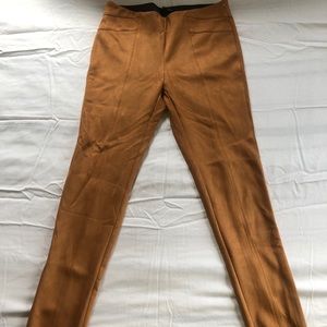 Camel Suede Leggings
